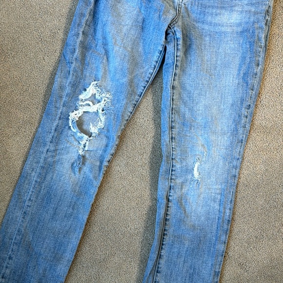 Blank NYC Deep Cuff Straight Distressed Jeans - Picture 3 of 4